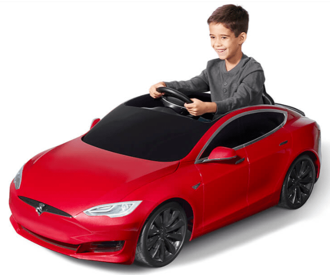 HD Image of a Red Tesla Model S