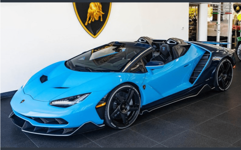 Photo of a Blue Lamborghini Centenario