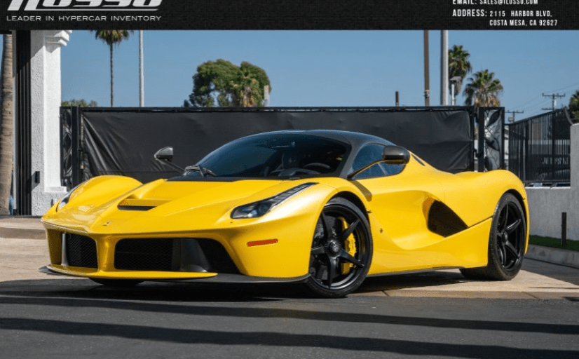 Photo of a Yellow Ferrari LaFerrari