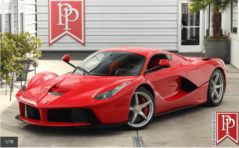 Photo of a Red Ferrari LaFerrari