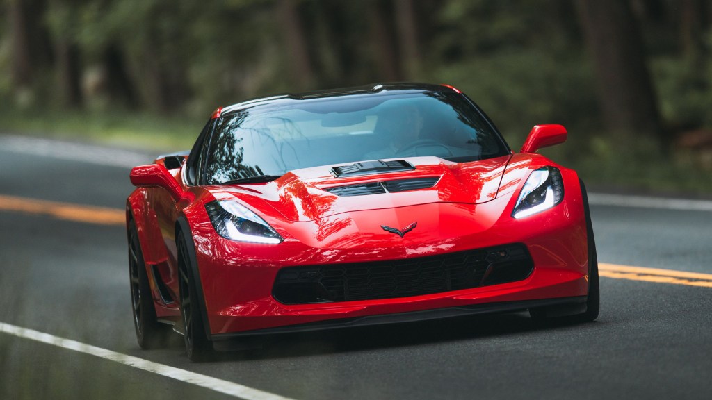 HD Image of the Front of a Corvette