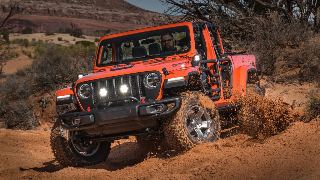 HD Image of Orange Jeep Gladiator