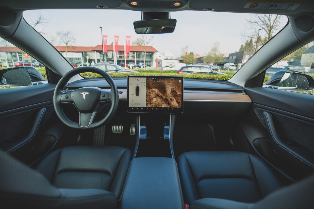 To show what interior of Tesla Model 3 looks like. 
